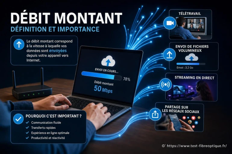 Débit montant : définition et pourquoi il est essentiel pour votre connexion internet