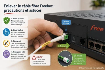 Enlever le câble fibre Freebox : quelles précautions prendre et astuces à connaître
