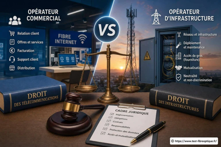 Opérateur commercial vs opérateur d’infrastructure : quels enjeux juridiques pour la fibre optique ?