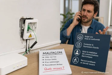 Malfaçon lors de l’installation fibre : quels sont vos recours ?