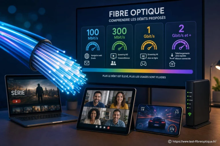 Fibre optique : comprendre les débits proposés