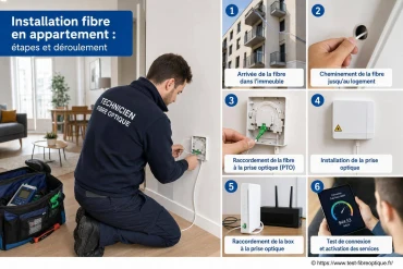 Installation fibre en appartement : étapes et déroulement