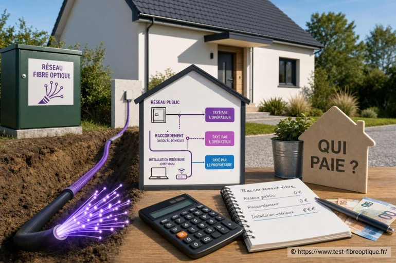 Raccordement fibre maison individuelle : qui paie ?