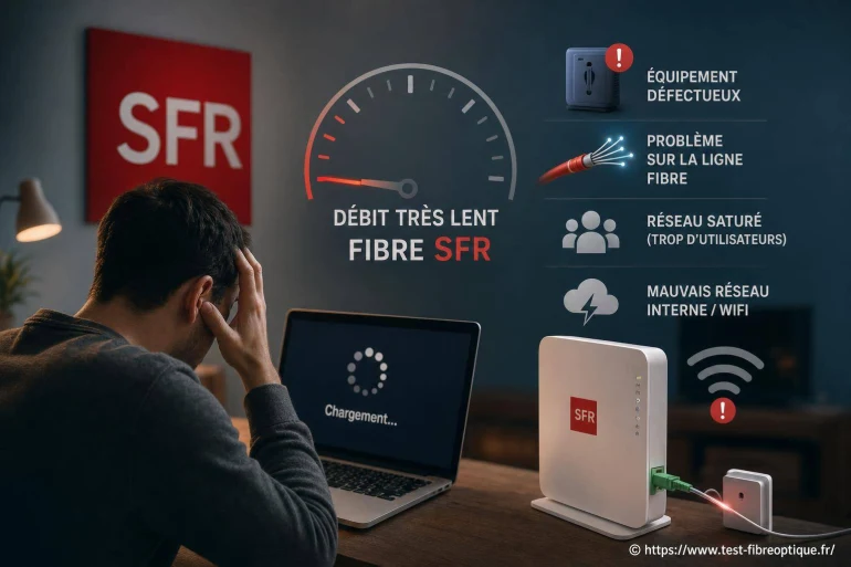Pourquoi la fibre SFR est lente ? Causes et solutions