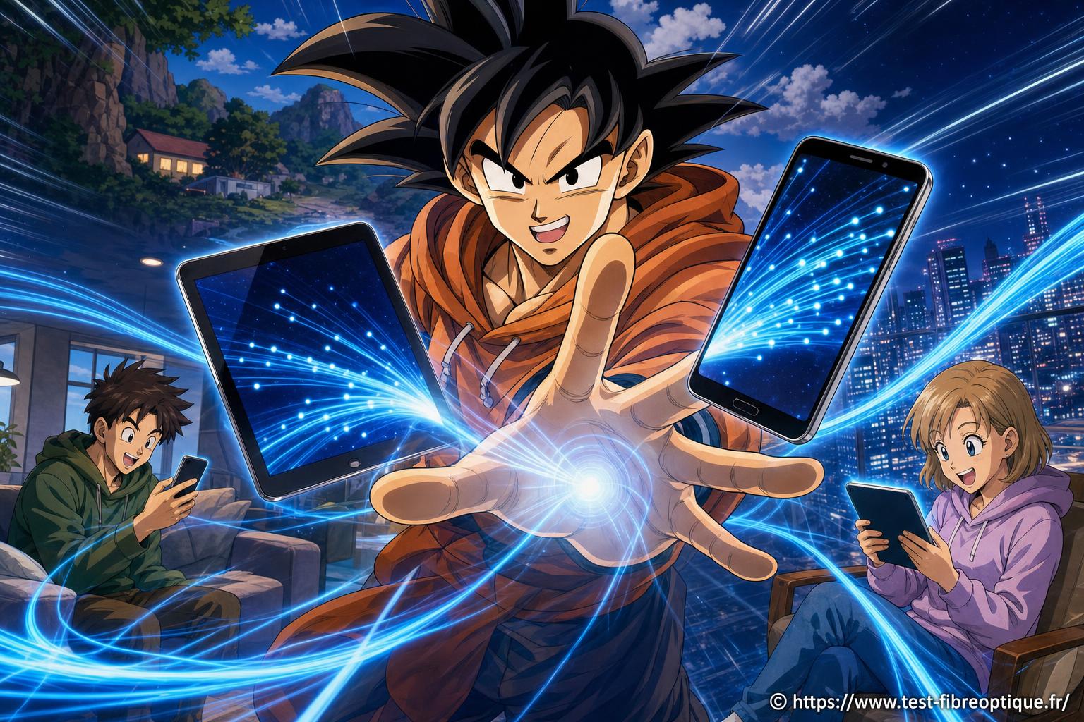 personnage animé utilisant fibre optique